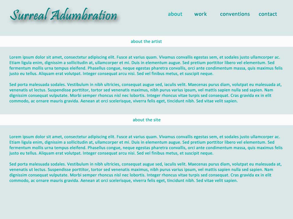 Design for about page